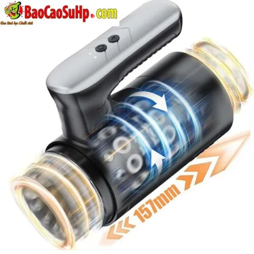 Cốc thủ dâm tự động Black Mark thụt lên xuống nhỏ gọn mạnh mẽ RC-015 — ảnh 4
