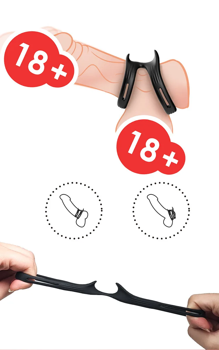 Vòng đôi silicon Cock Ring Saty Hard đeo cậu nhỏ chống xuất — Thiết kế nhỏ gọn, màu đen kín đáo giúp sản phẩm trở thành