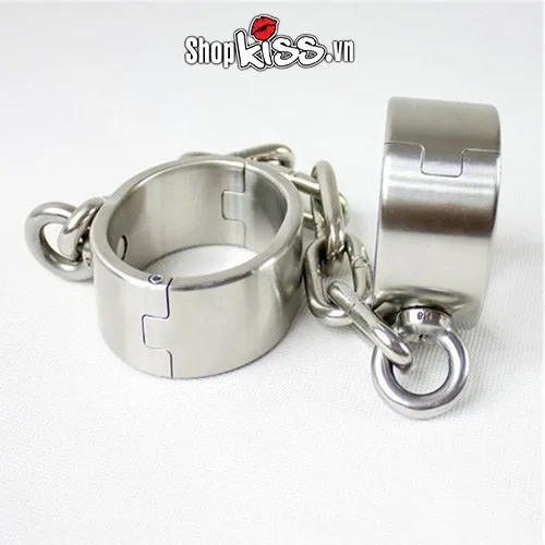 Còng chân thép không gỉ BDSM bạo dâm cao cấp kích thích cảm xúc — ảnh 5