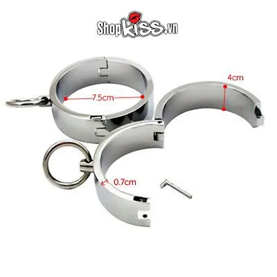 Còng chân thép không gỉ BDSM bạo dâm cao cấp kích thích cảm xúc — ảnh 6