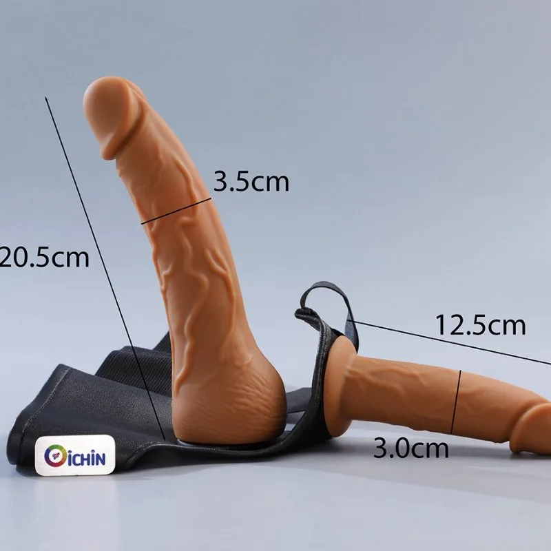 Cu giả có dây đeo Yeain Enduro Blaster 2 đầu rung thụt cho les — ảnh 5