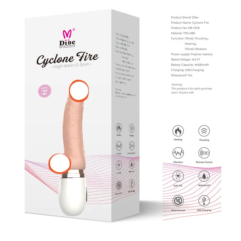 Dương vật giả CyClone Fire xoay toả nhiệt đế tường — Dương vật giả CyClone Fire xoay toả nhiệt đế tường bán chạy