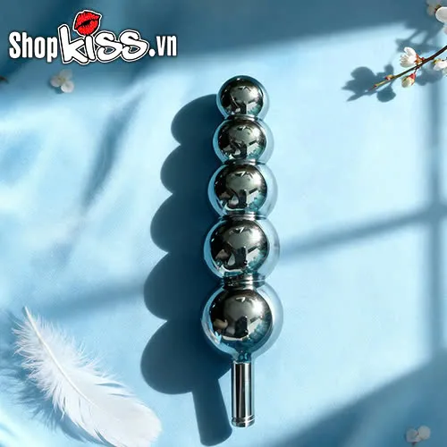 Đai trinh tiết kèm thanh kích thích dạng chuỗi bi bằng thép không gỉ — ảnh 7