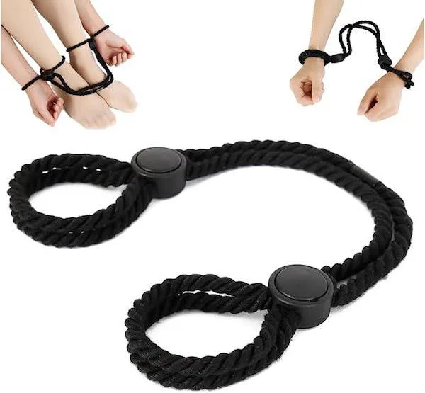 Dây trói tay chân bạo dâm có khóa điều chỉnh đồ chơi SM