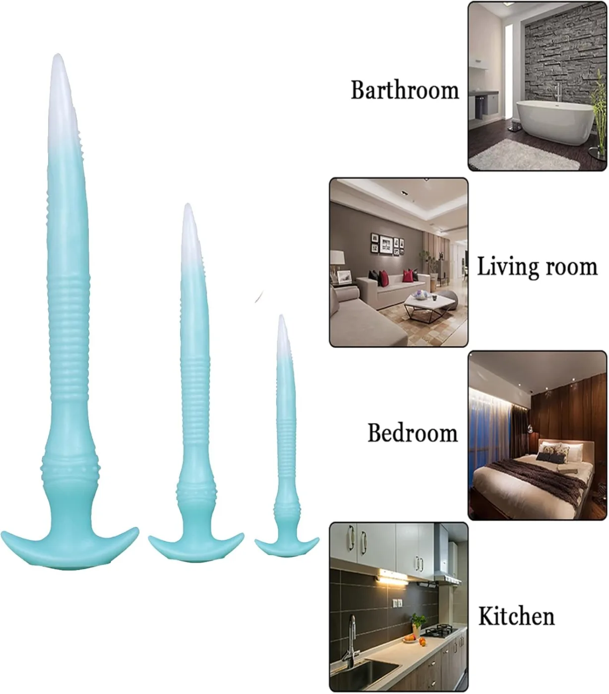Dụng Cụ Kích Thích Hậu Môn Hình Con Lươn Silicone Cao Cấp Massage Tuyến Tiền Liệt — ảnh 7