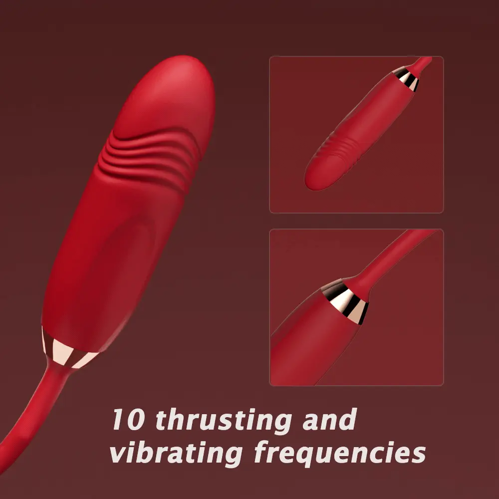 Trứng rung hoa hồng đa chức năng kích thích điểm G và oral sex — ảnh 6