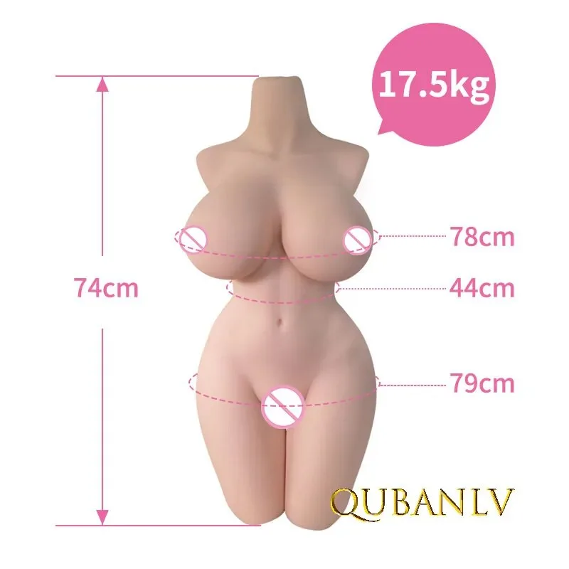 Búp bê tình dục bán thân nửa người 17.5kg silicone nguyên khối giống thật — ảnh 8