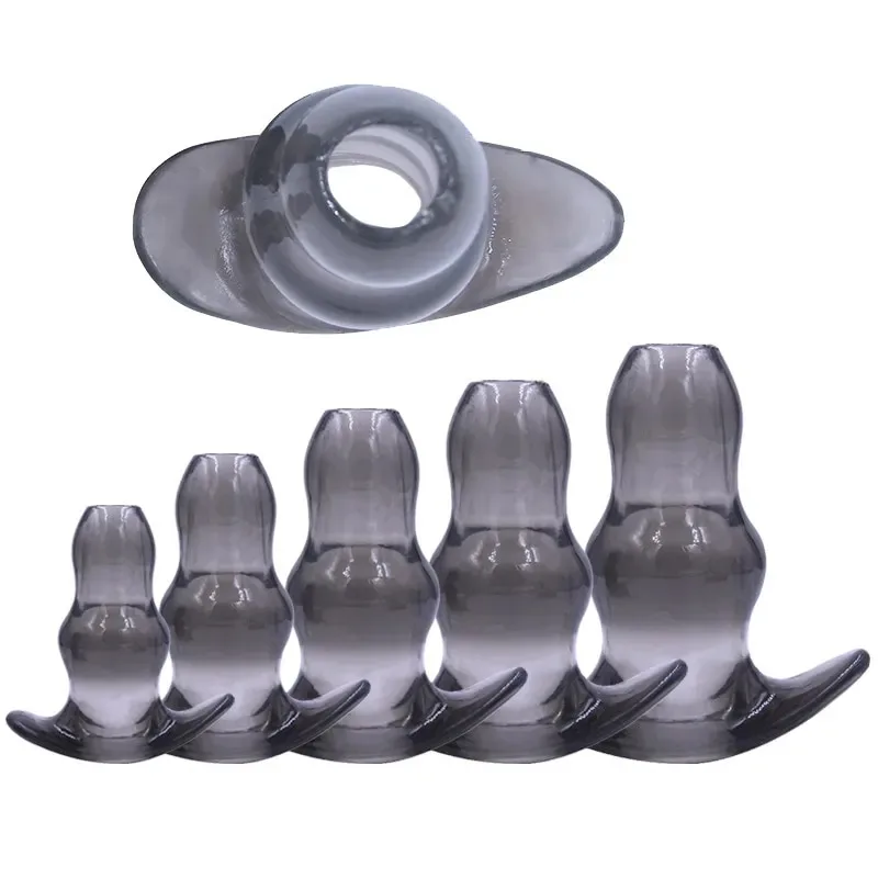 Phích cắm hậu môn silicon mềm trong suốt, rỗng ruột an toàn thoải mái — ảnh 2