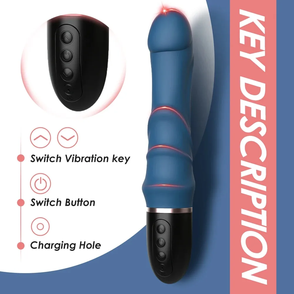 Louis dương vật giả size lớn 10 chế độ rung cực đã — 10 chế độ rung đa năng, điều chỉnh linh hoạt