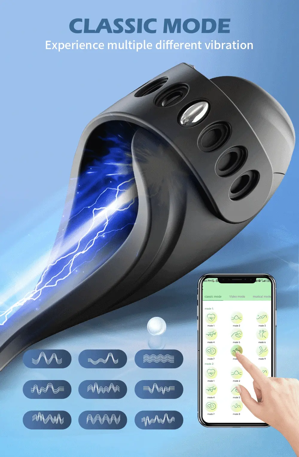 Máy tập dương vật đa năng Love Spouse điều khiển qua app kèm vòng đeo — ảnh 3