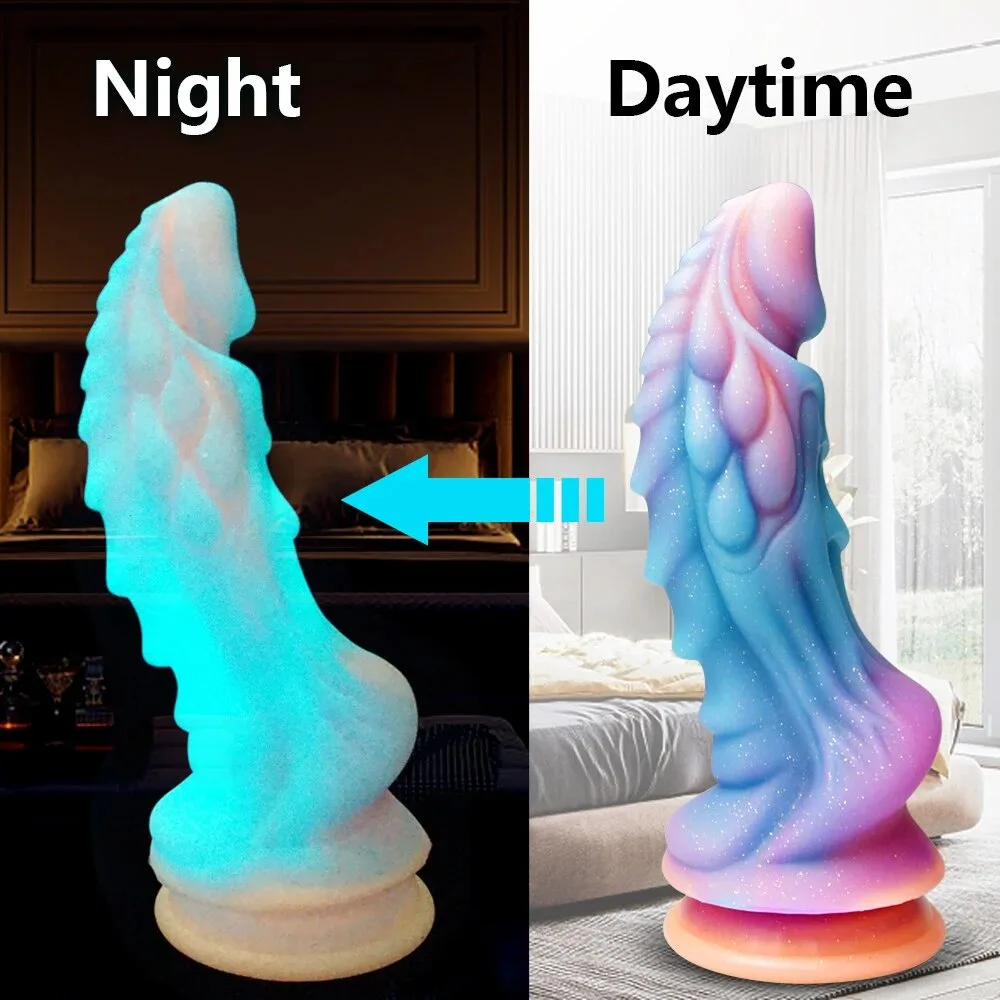 Dương vật giả rồng phát sáng size lớn gắn tường nhiều màu — hình 7