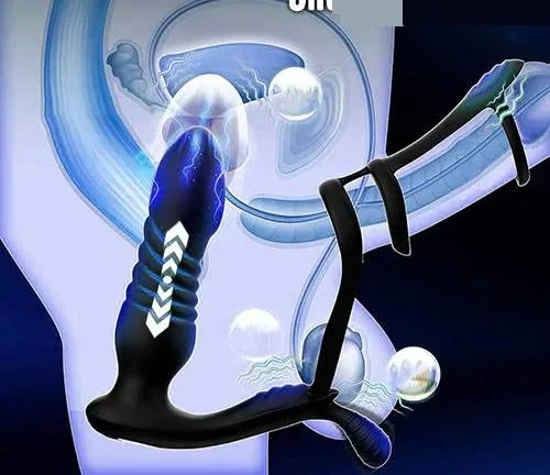 Máy Kích Thích Hậu Môn Tuyến Tiền Liệt 3 Trong 1 Có Vòng Đeo Dương Vật — ảnh 7