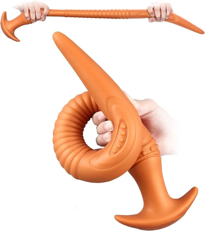 Dụng Cụ Kích Thích Hậu Môn Hình Con Lươn Silicone Cao Cấp Massage Tuyến Tiền Liệt — ảnh 2