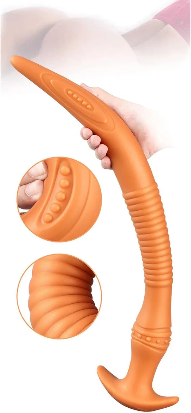 Dụng Cụ Kích Thích Hậu Môn Hình Con Lươn Silicone Cao Cấp Massage Tuyến Tiền Liệt — ảnh 5