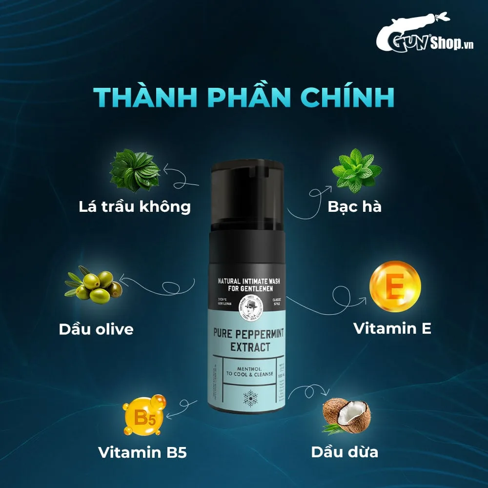 Dung dịch vệ sinh nam Firon Prime Essence 100ml - Dạng bọt, hương bạc hà tươi mát — ảnh 4