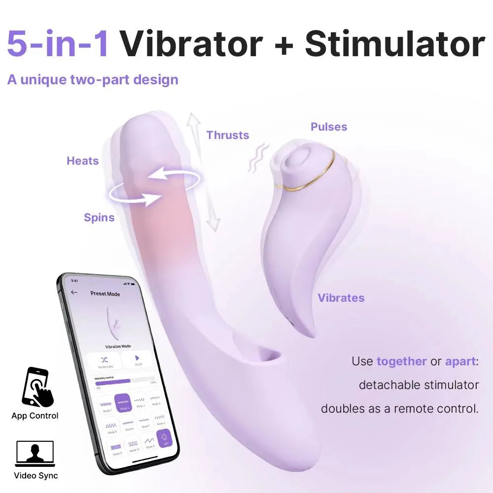 Dương vật giả Svakom DuoGlow điều khiển qua app massage điểm G và âm vật Dương vật giả Svakom DuoGlow điều khiển qua app massage — Svakom DuoGlow – Giải pháp massage đa điểm 5 trong 1 cho