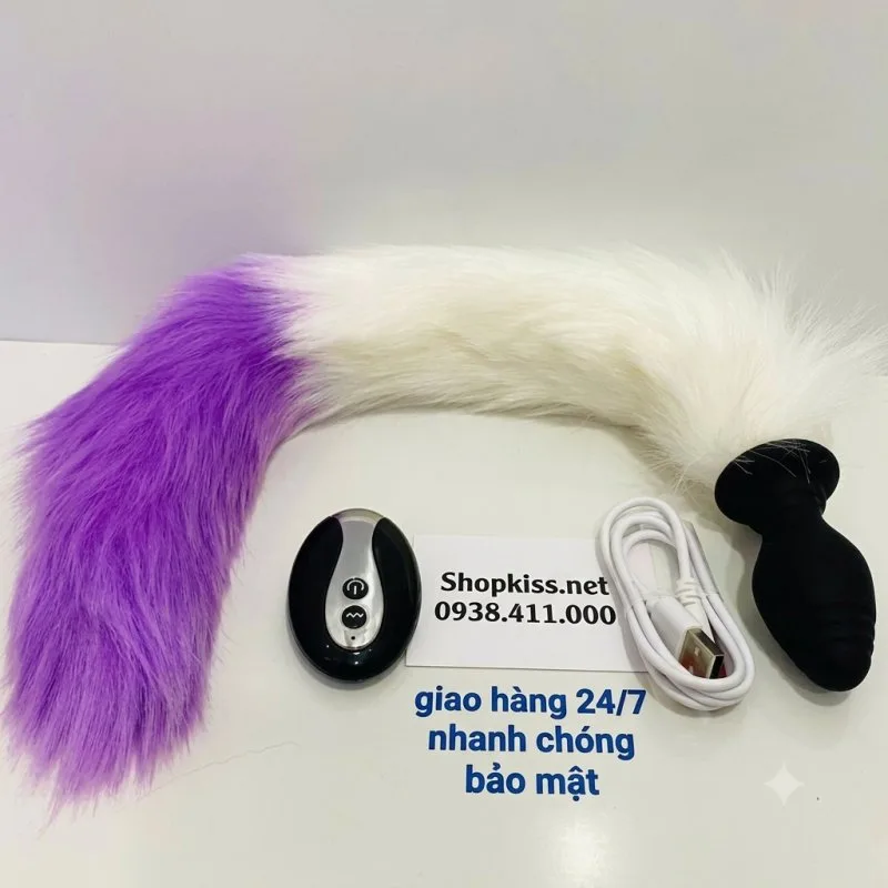 Đuôi Cáo SiliCon Cosplay Có Rung Điều Khiển Từ Xa Đuôi Chồn Cắm Hậu Môn — ảnh 6