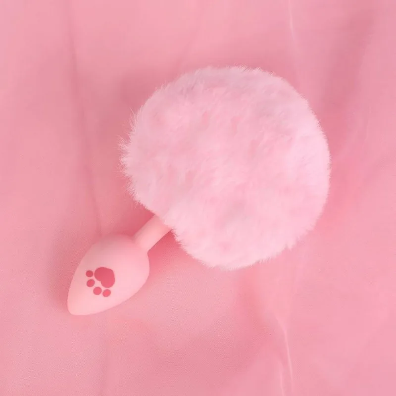 Đuôi Thỏ Silicon Hồng Dễ Thương Hình Bàn Chân Mèo – Dụng Cụ Cosplay & Kích Thích Dành Cho Newbie — ảnh 9