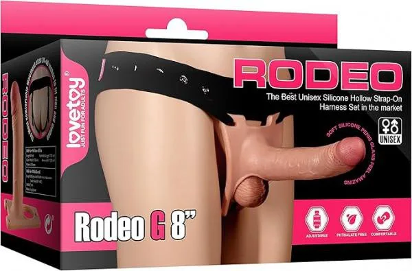 Dương vật giả rỗng siêu mềm Lovetoy Rodeo dây đeo thoải mái