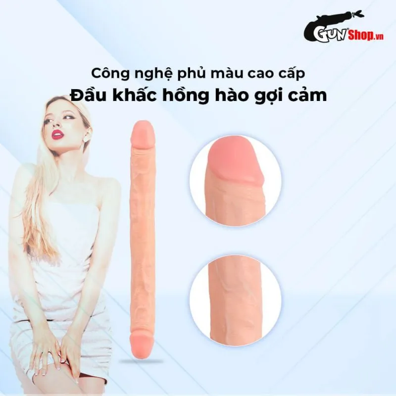 Dương vật giả 2 đầu Chisa Ballsy 12.8 inch, cực thật, kích thích max — ảnh 5