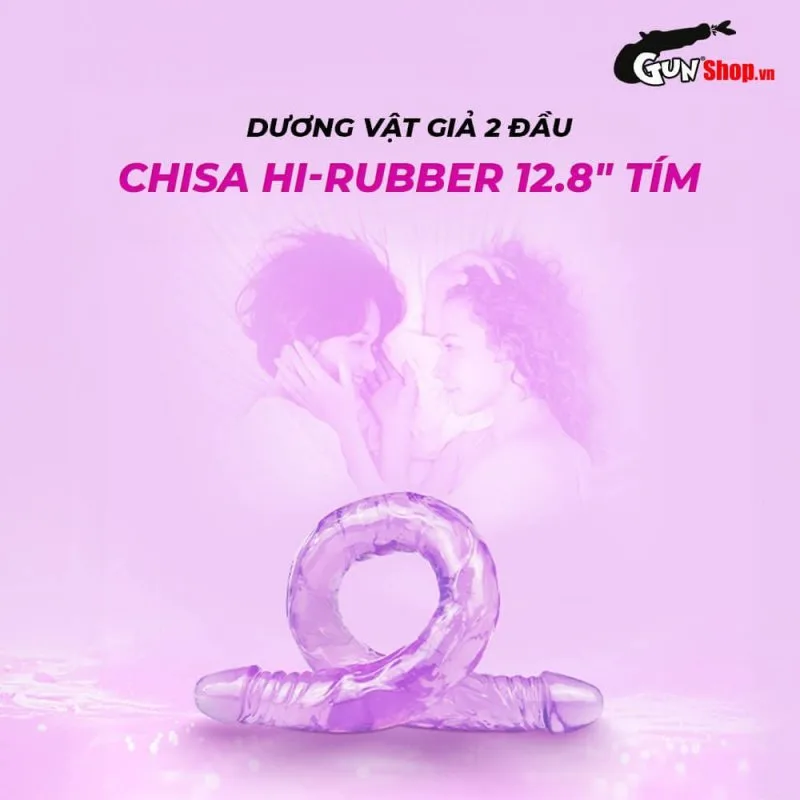 Dương vật giả 2 đầu Chisa Hi-Rubber 12.8 Inch siêu mềm an toàn — ảnh 9