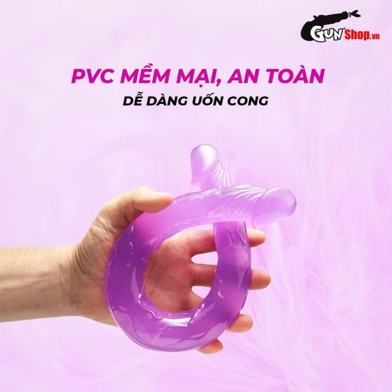 Dương vật giả 2 đầu Chisa Hi-Rubber 12.8 Inch siêu mềm an toàn — ảnh 11