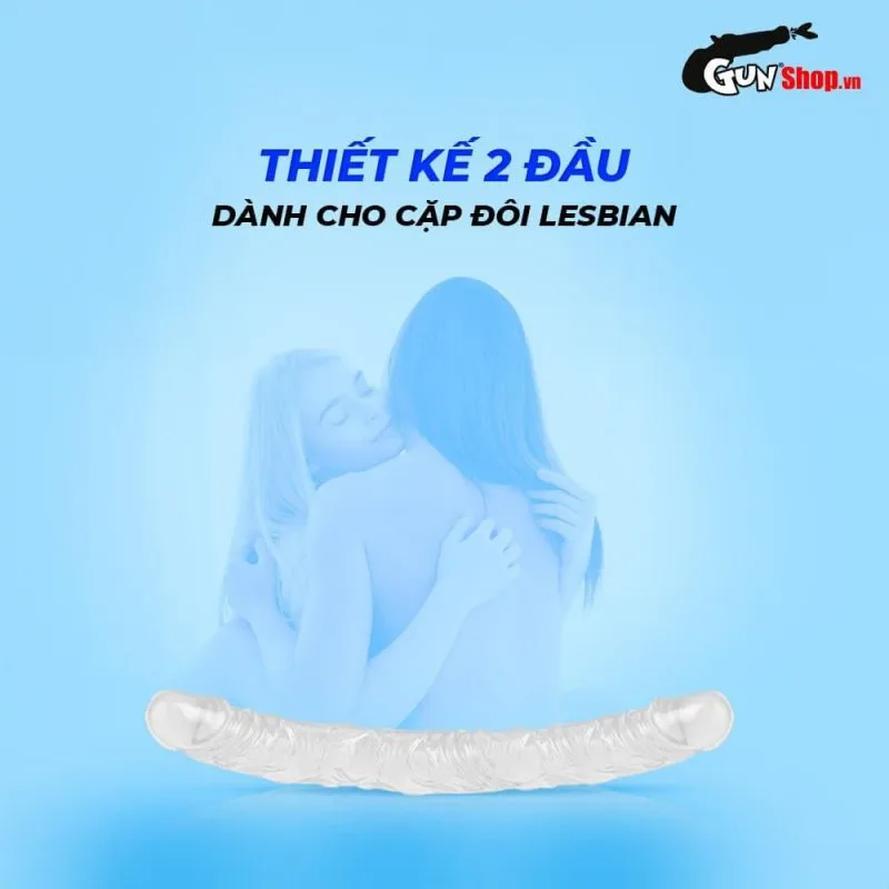 Dương vật giả 2 đầu Chisa Hi-Rubber 12.8 Inch siêu mềm an toàn — ảnh 5