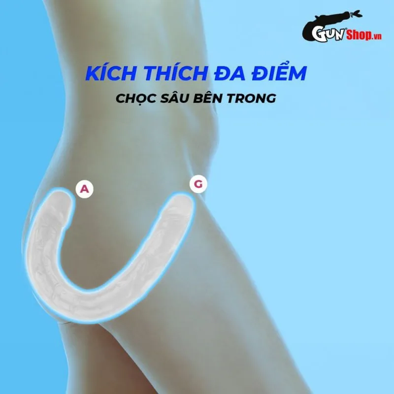 Dương vật giả 2 đầu Chisa Hi-Rubber 12.8 Inch siêu mềm an toàn — ảnh 6