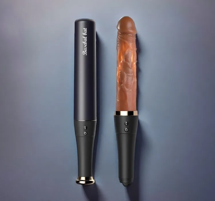Dương vật giả 2 đầu Lilo Baseball Bat rung thụt liếm ngụy trang gậy bóng chày — ảnh 2