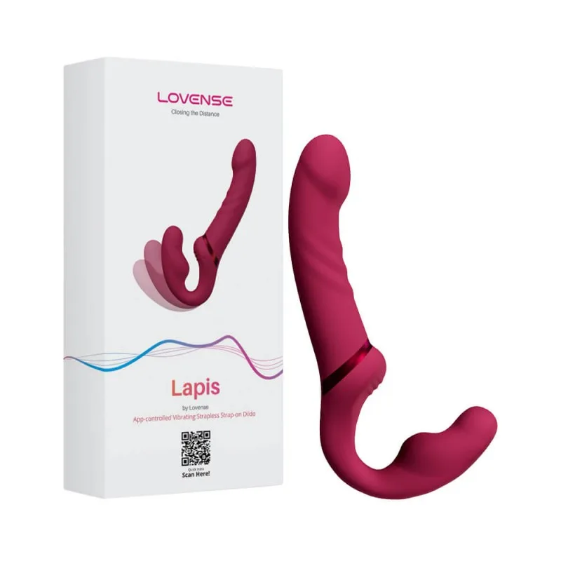 Dương vật giả Lovense Lapis 2 đầu điều khiển app cho les mạnh mẽ