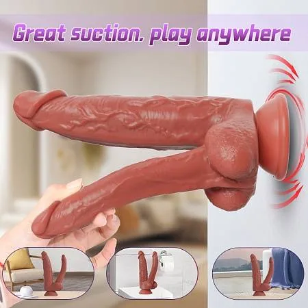 Dương Vật Giả 2 Đầu YEAIN Double Dildo 8 Inch Có Đế Hít Tường — ảnh 7