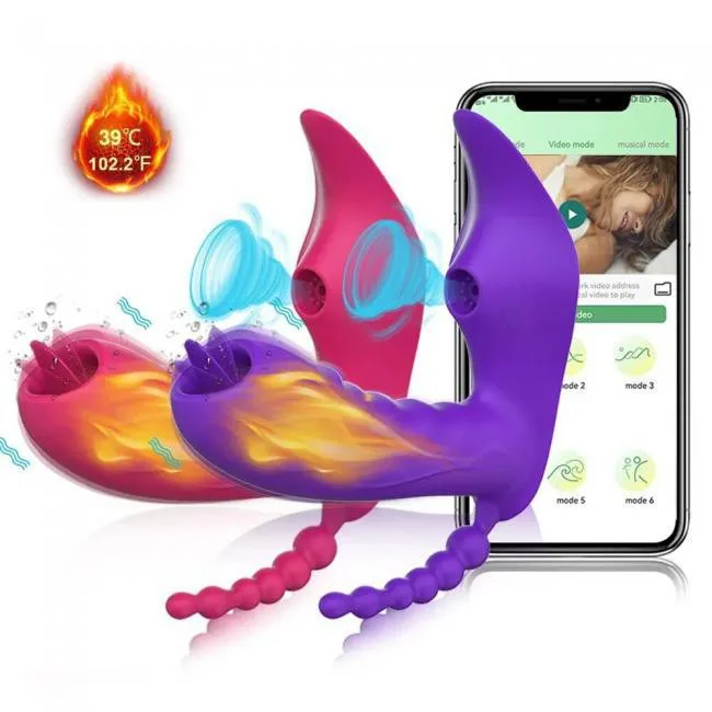 Dương vật giả Love Spouse 3in1 rung hút liếm Bluetooth tiện dụng