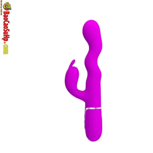 Dương vật giả 3D tai thỏ Prettylove Laursen rung ngoáy zikzak Silicone — ảnh 4