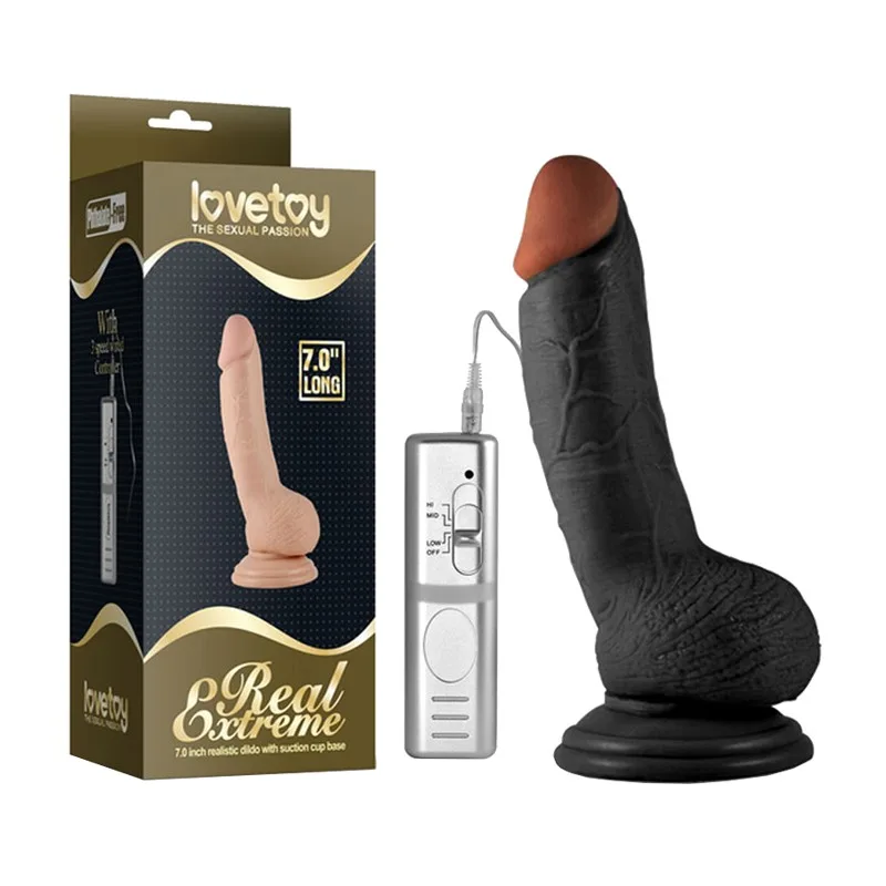 Dương vật giả 3 chế độ rung Lovetoy Real Extreme 7.0 cao cấp, dính tường kích thích cực mạnh