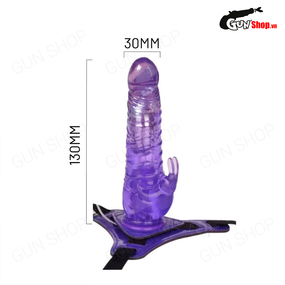 Dương vật giả dây đeo 10 chế độ rung pin Aphrodisia Rabbit 8.5 — ảnh 3