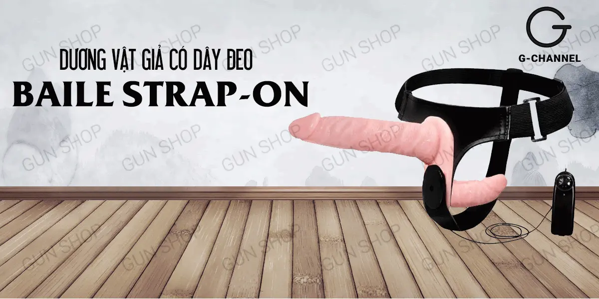 Dương vật giả rung có dây đeo 2 đầu pin - Baile Strap-on — ảnh 2