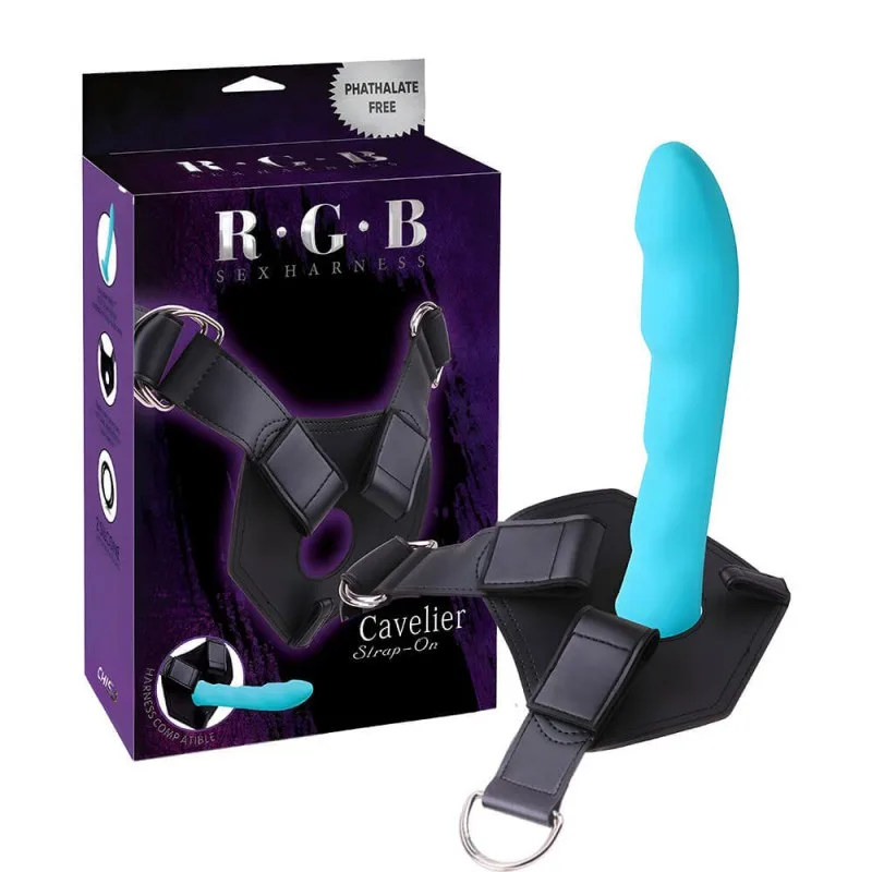 dương vật giả dây đeo Chisa Cavelier Strap-on xanh, siêu mềm mại, hưng phấn max
