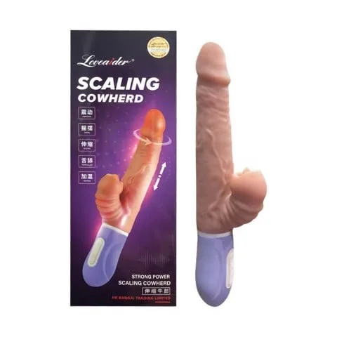 Dương vật giả có nhánh rung thụt ngoáy sạc điện - Loveaider Scaling Cowherd