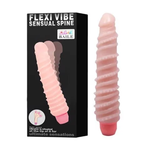 Dương vật giả Baile Flexi Vibe rung xoay đa tầng pin siêu kích thích