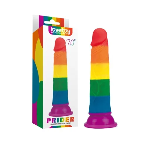 Lovetoy Prider 7.0 dương vật giả dính tường mềm dẻo đa sắc hấp dẫn
