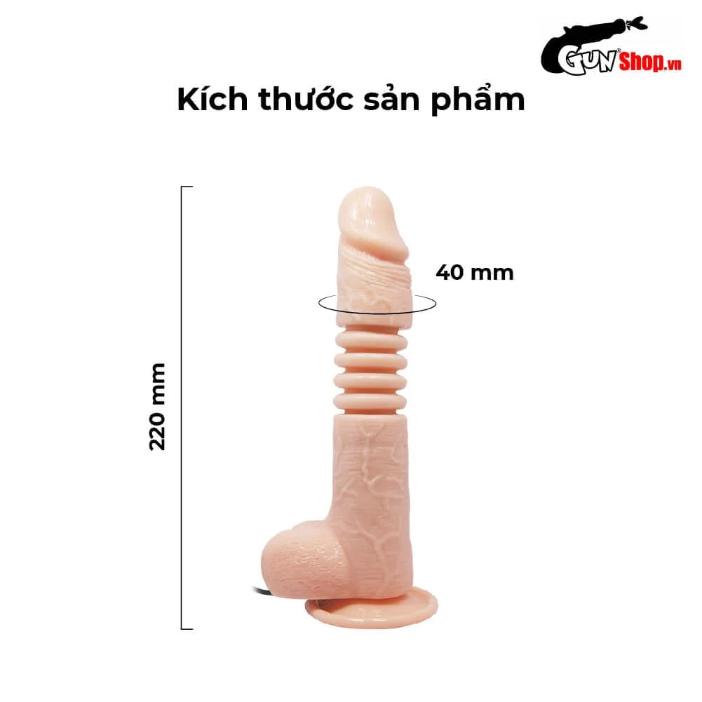 Dương vật giả dính tường rung thụt tự động pin cao cấp Baile Thunder Up — ảnh 2
