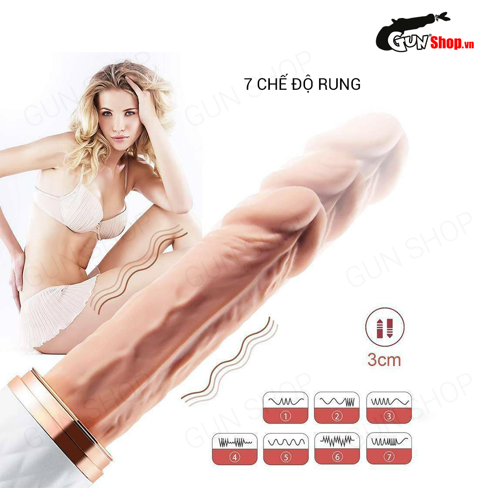 Dương vật giả dính tường rung thụt tự động sạc điện - Uegea — ảnh 5