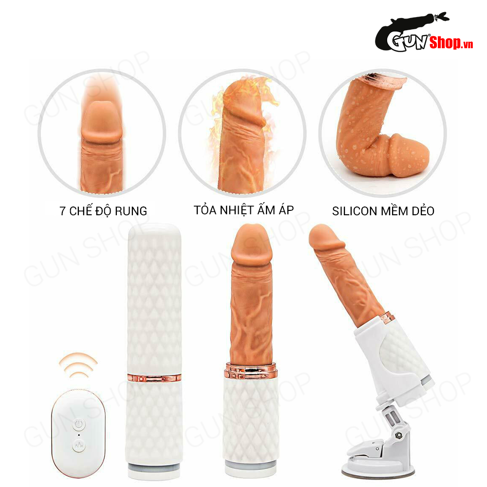 Dương vật giả dính tường rung thụt tự động sạc điện - Uegea — ảnh 6