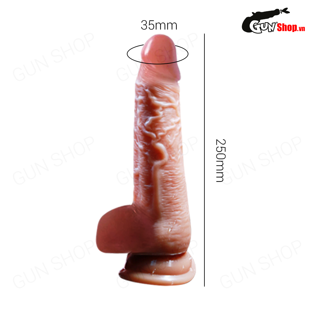 Dương vật giả dính tường siêu mềm có rung dùng sạc - Jiuai — ảnh 4