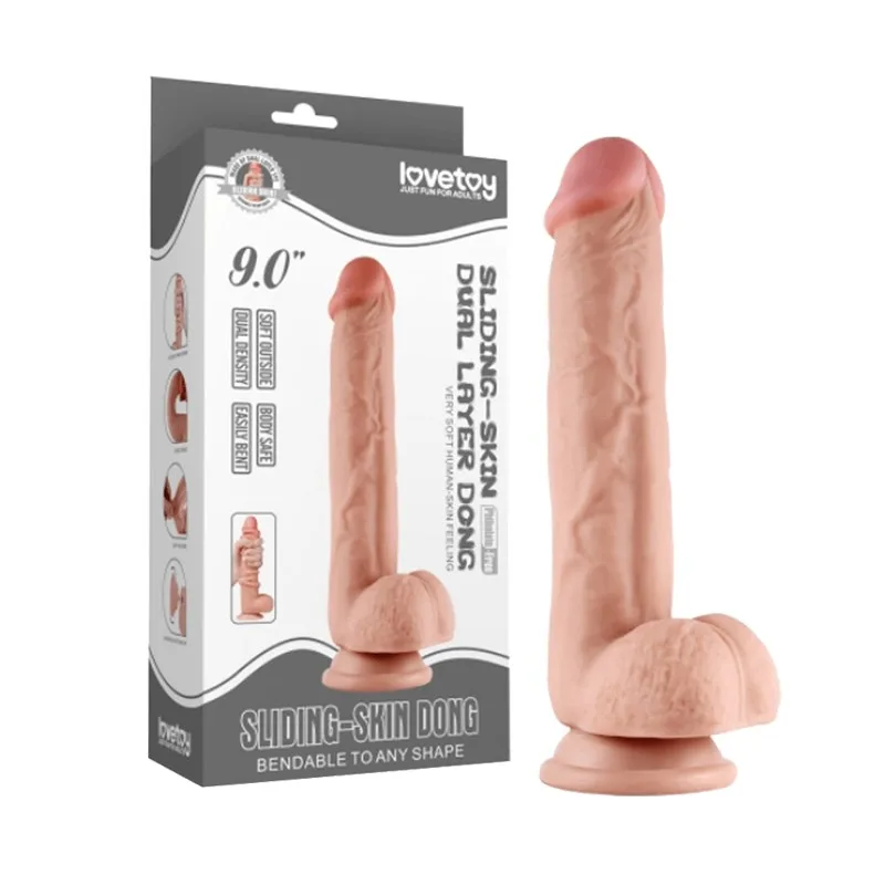 Dương vật giả Lovetoy siêu mềm dính tường, trượt mượt, hưng phấn