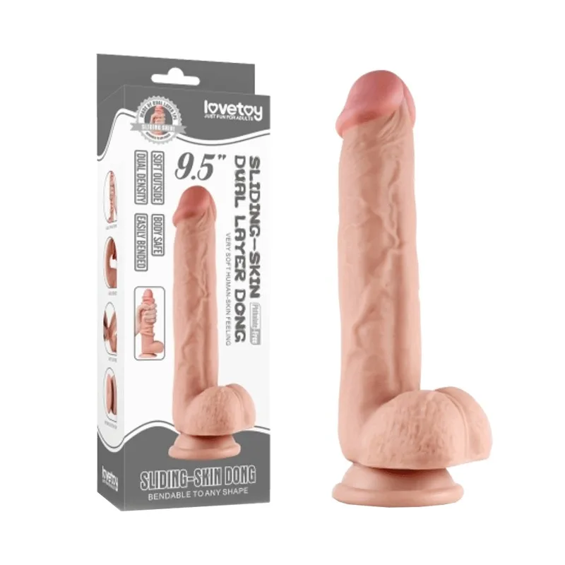 Dương vật giả siêu mềm dính tường Skin Dong 9.5 cao cấp an toàn