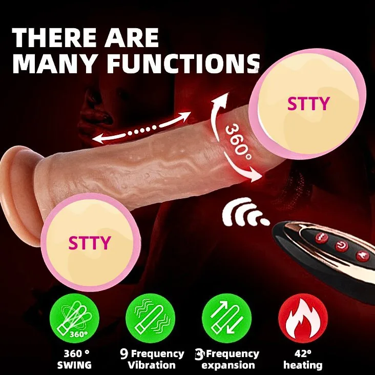 Dương vật giả đóng đất Silicone rung thụt Adiba Rocky điều khiển từ xa Size nhỏ 3.5cm — ảnh 3