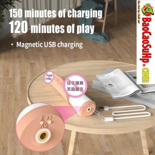Dương vật giả đóng đất Silicone 360 rung thụt Shande S269 Porphyria — ảnh 4