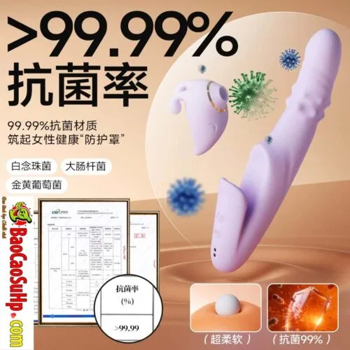 Dương vật giả Jiuuy 2in1 Thỏ Albizia Rabbit tháo rời rung hút , bi xoay phát nhiệt silicone kháng khuẩn — ảnh 11