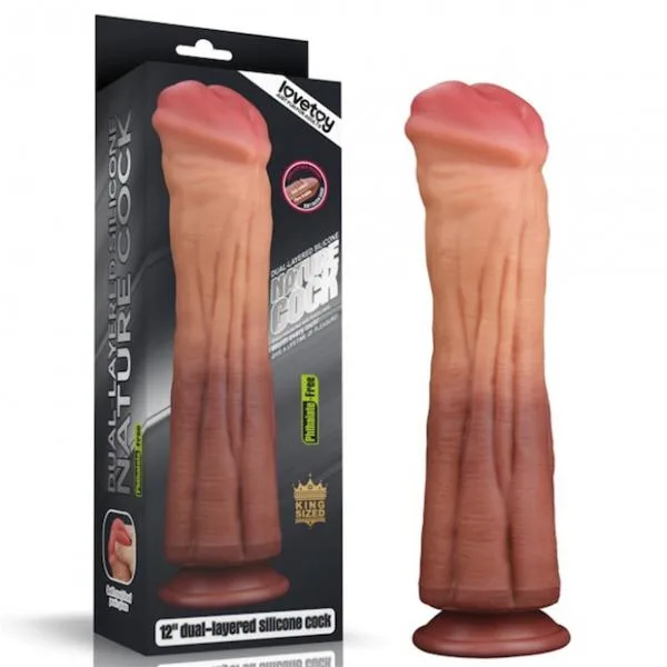 Dương Vật Giả Lovetoy 12 inch Hình Ngựa To Khủng King Size Silicon 2 Lớp Siêu Mềm